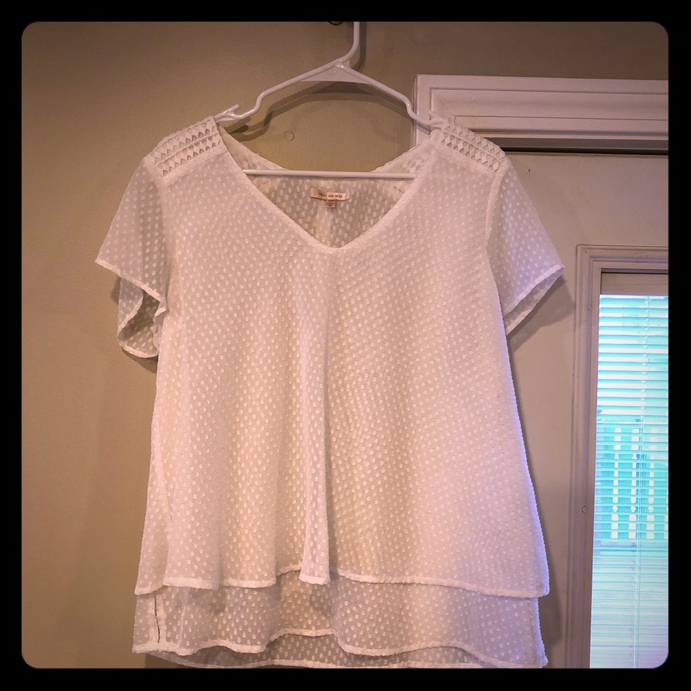 Skies Are Blue White Blouse